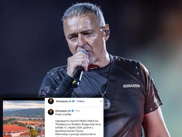 Thompson zakazao koncert u BiH: Poznati datum i mjesto nastupa Thompson zakazao koncert u BiH: Poznati datum i mjesto nastupa