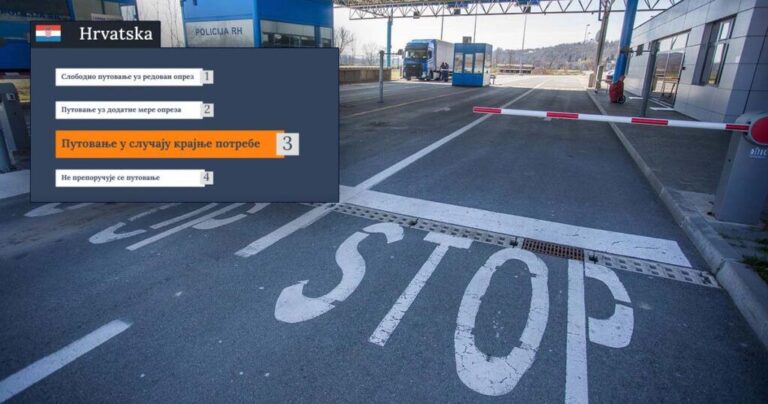 Srbija upozorila građane na putovanja u Hrvatsku: “Samo u slučaju nužde”