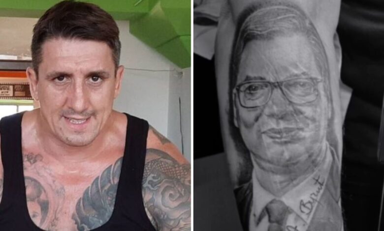 Kristijan Golubović istetovirao lik Aleksandra Vučića